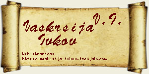 Vaskrsija Ivkov vizit kartica